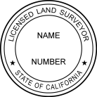  California Land Surveyor Seal Rubber Stamp